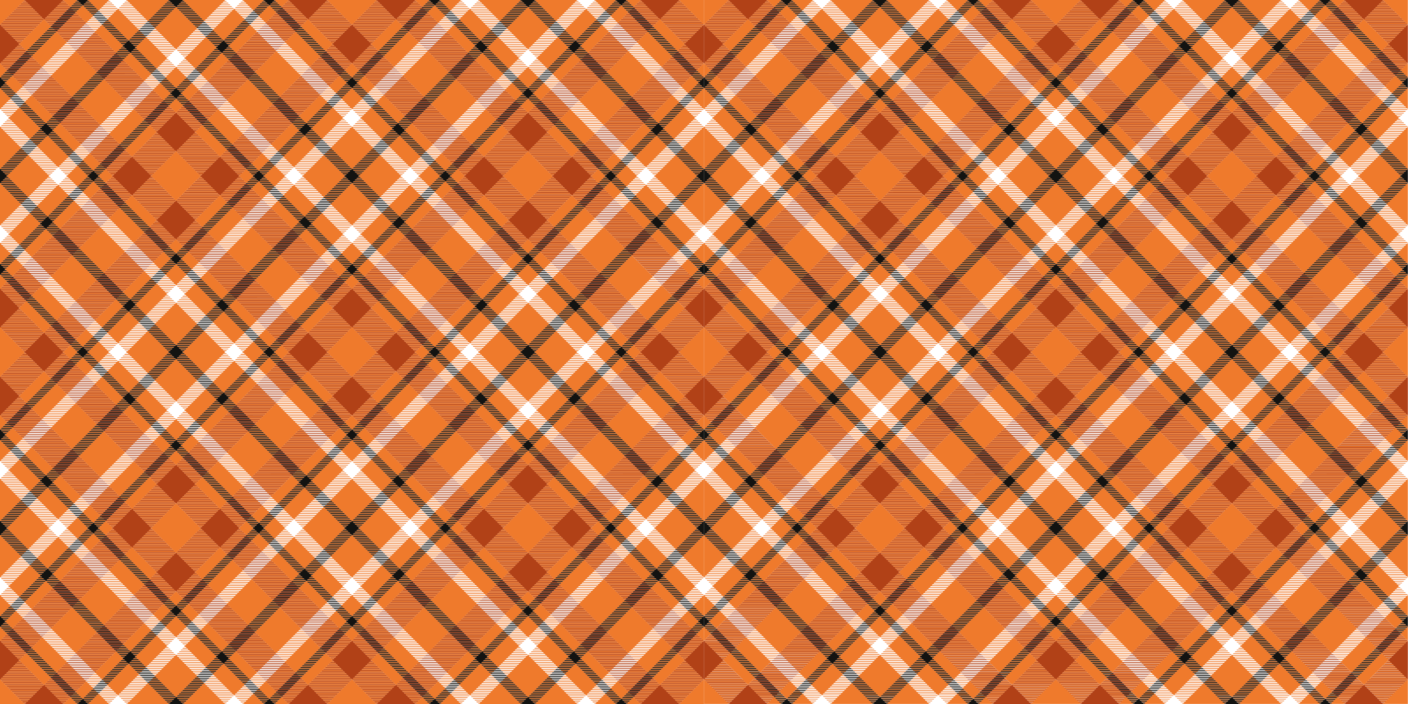 Orange patterned squares with brown lines rug - TenStickers
