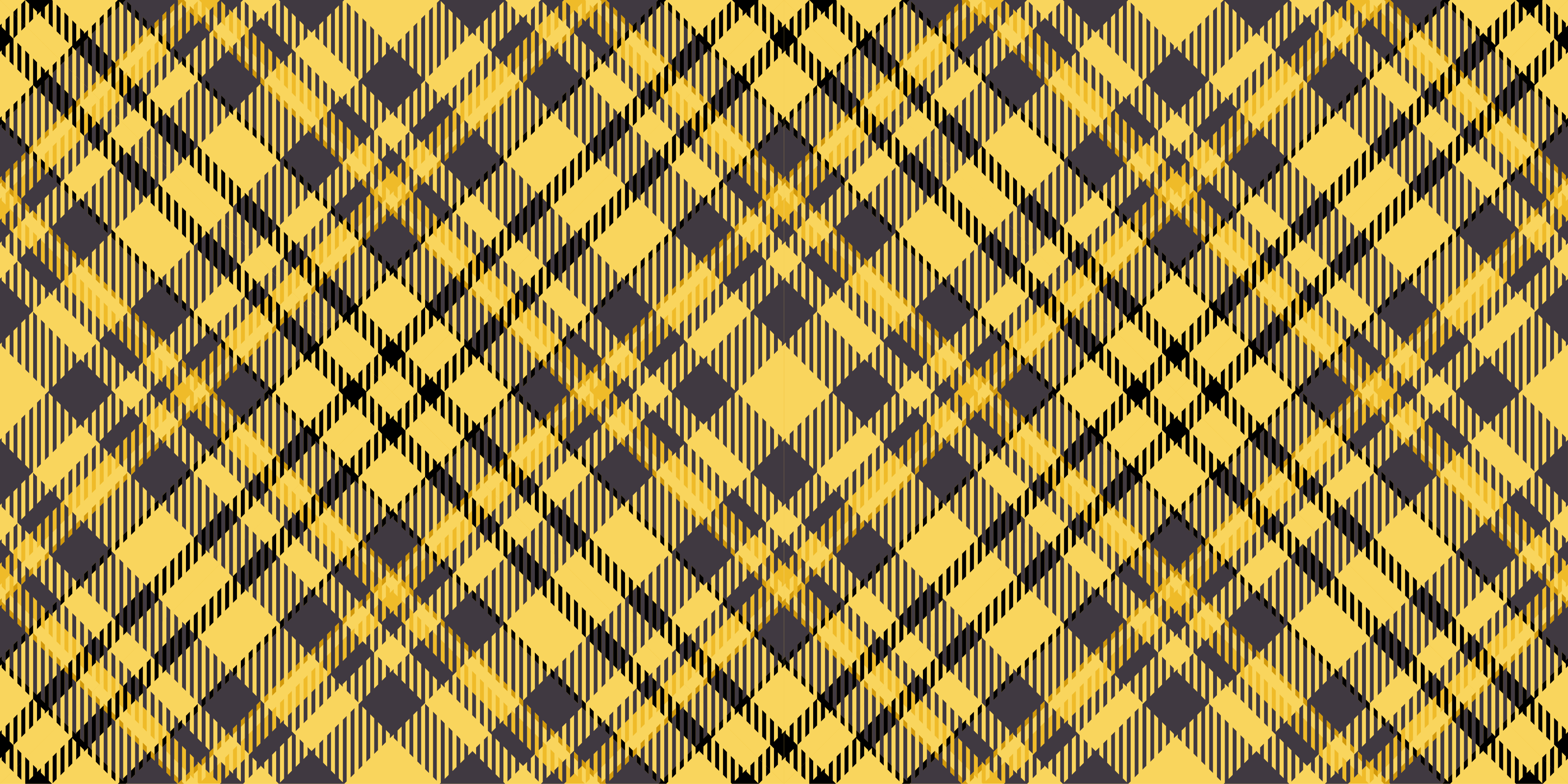 Plaid yellow print vinyl rug - TenStickers