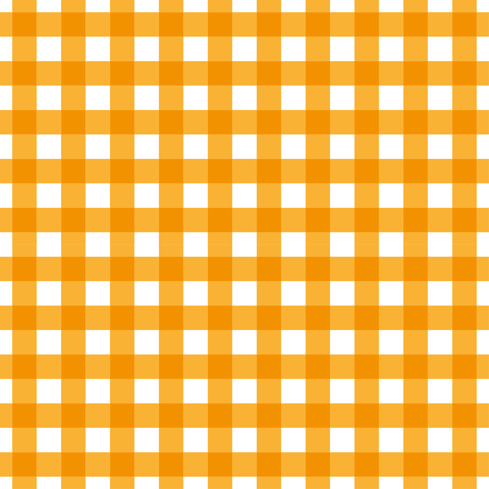 Orange checkered motif kitchen vinyl rug - TenStickers