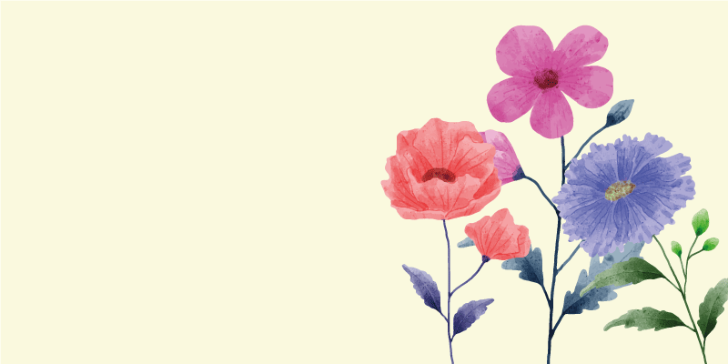 Flower vinyl rug vibrant botanical design - TenStickers