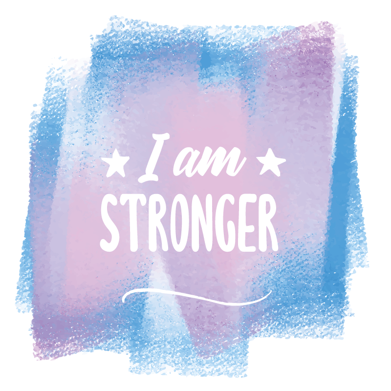 I am stronger custom vinyl rug - TenStickers