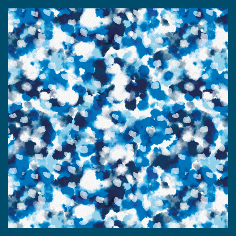 Blue cloud pattern vinyl rug - TenStickers