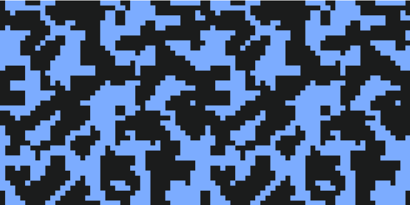 Pixelated Blue Pattern vinyl rug - TenStickers
