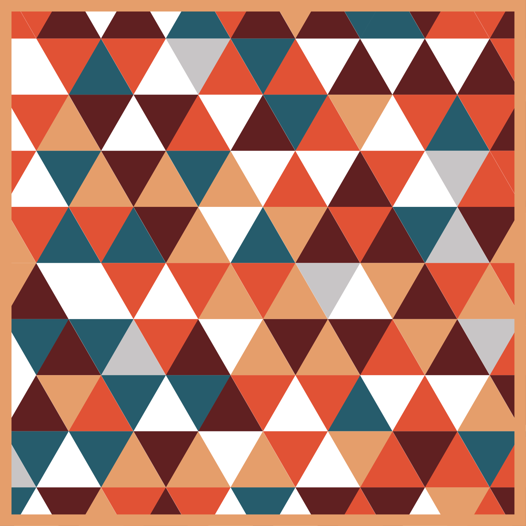Triangular Mosaic Pattern geometric vinyl rug - TenStickers