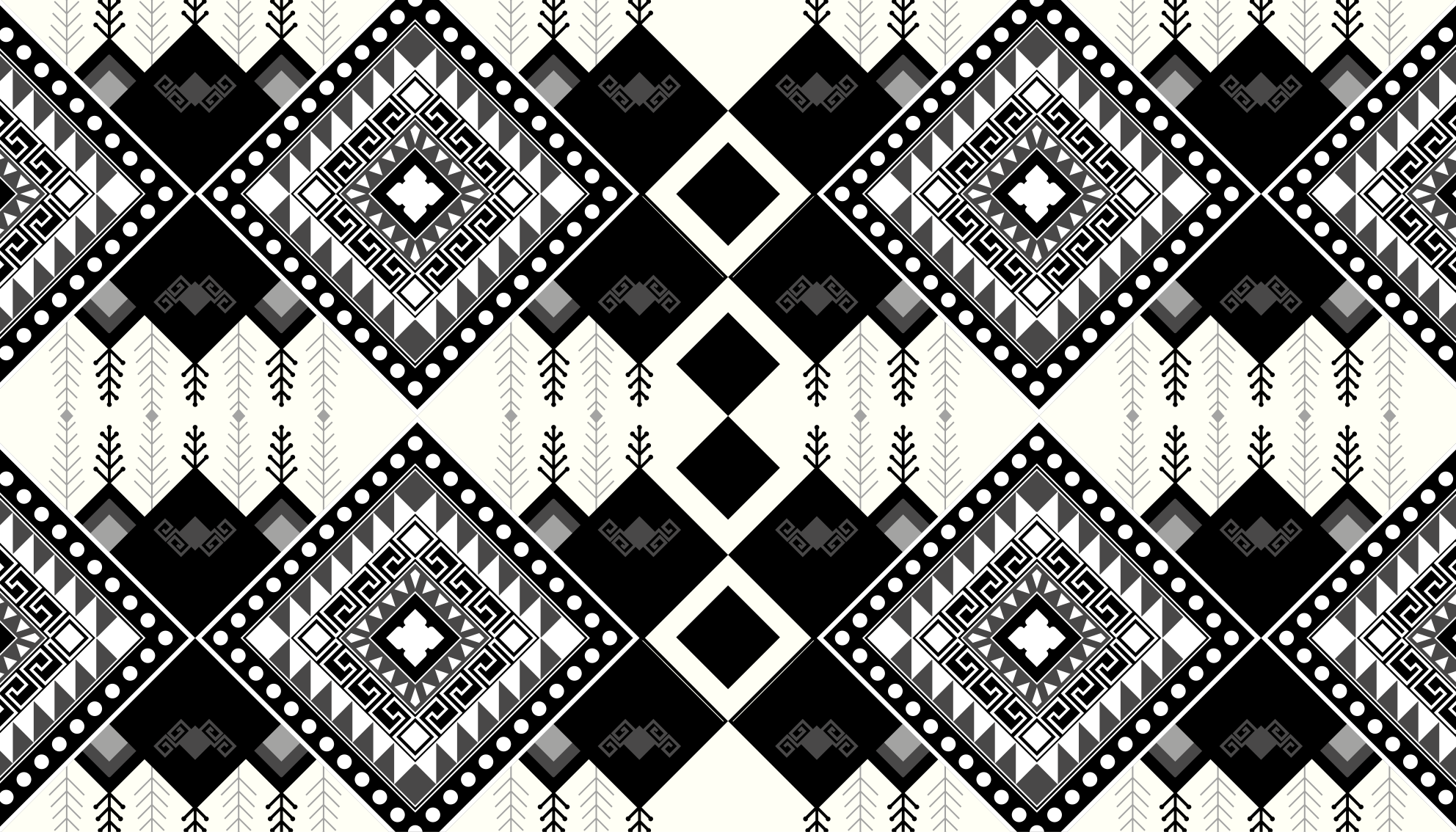 Single-hued motif ethnic vinyl rug - TenStickers