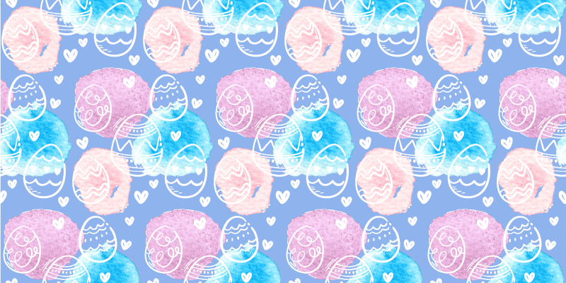 Colorful Easter Eggs vinyl rug - TenStickers