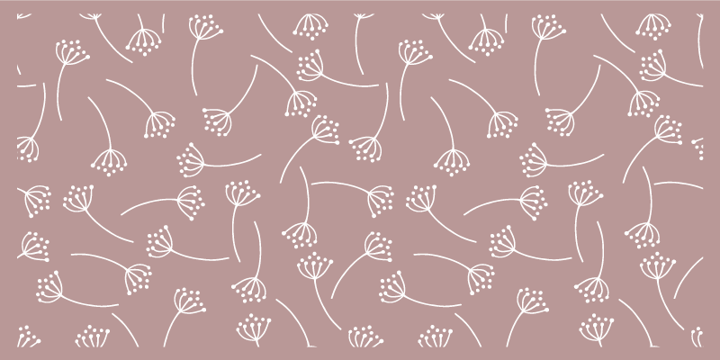 Soft Floral Pattern nature vinyl rug - TenStickers