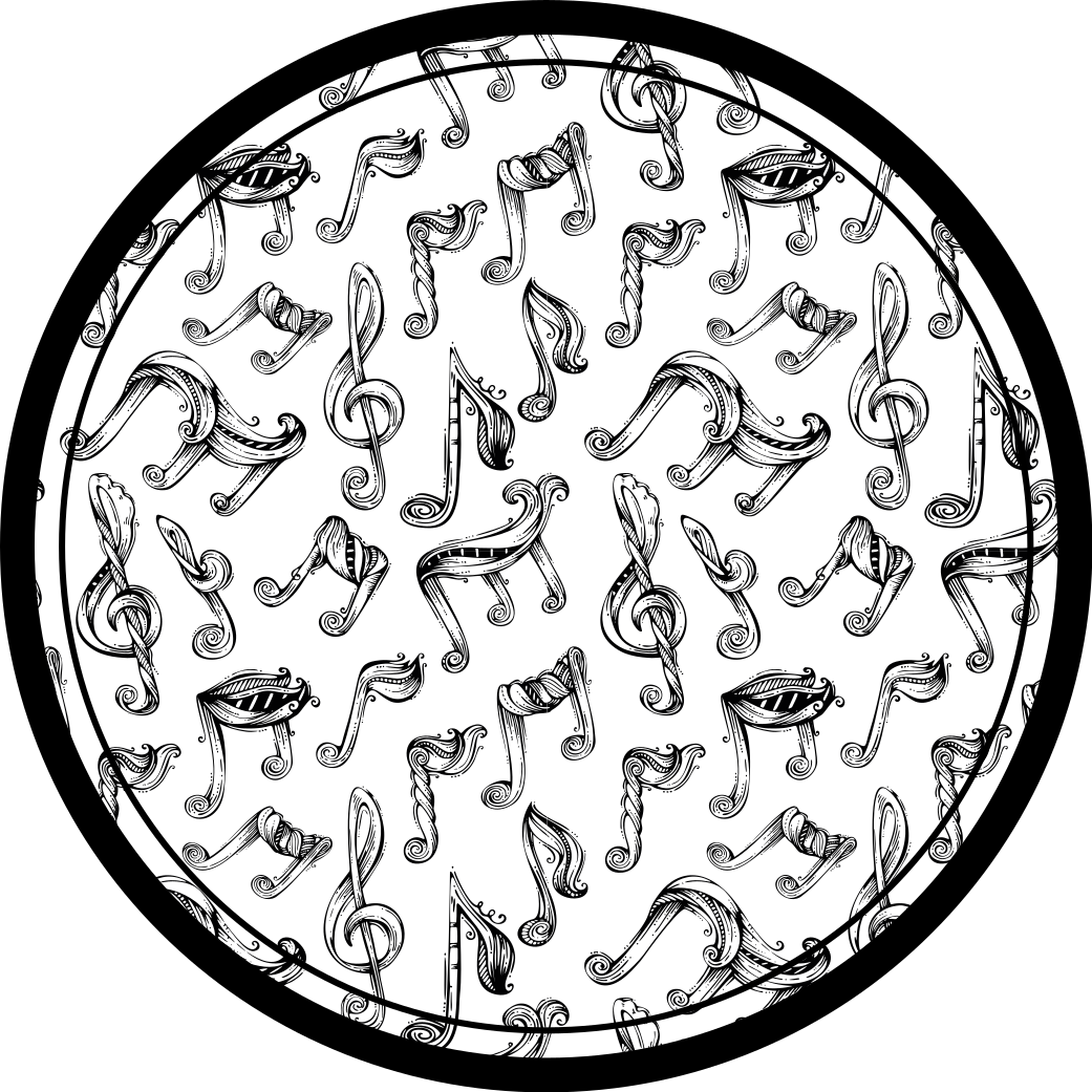 Musical Notation Pattern teenager vinyl rug - TenStickers