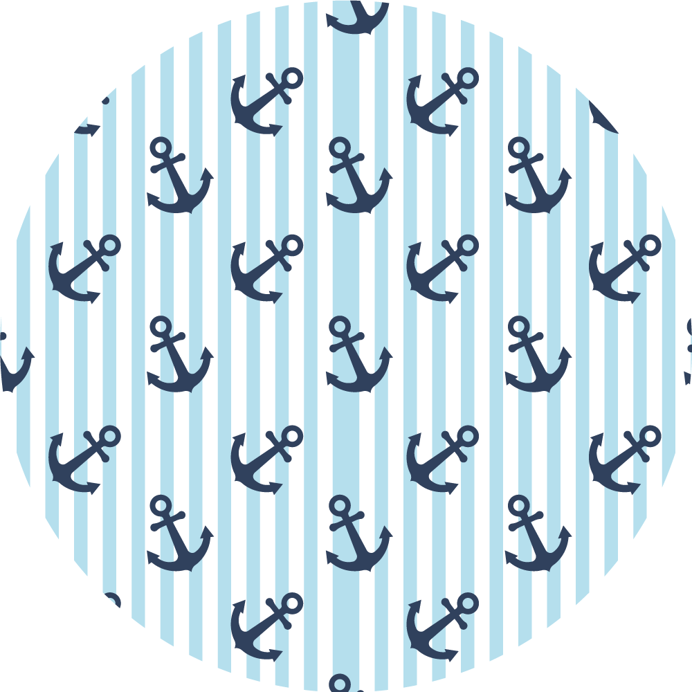Vinyl rug nautical anchor design - TenStickers