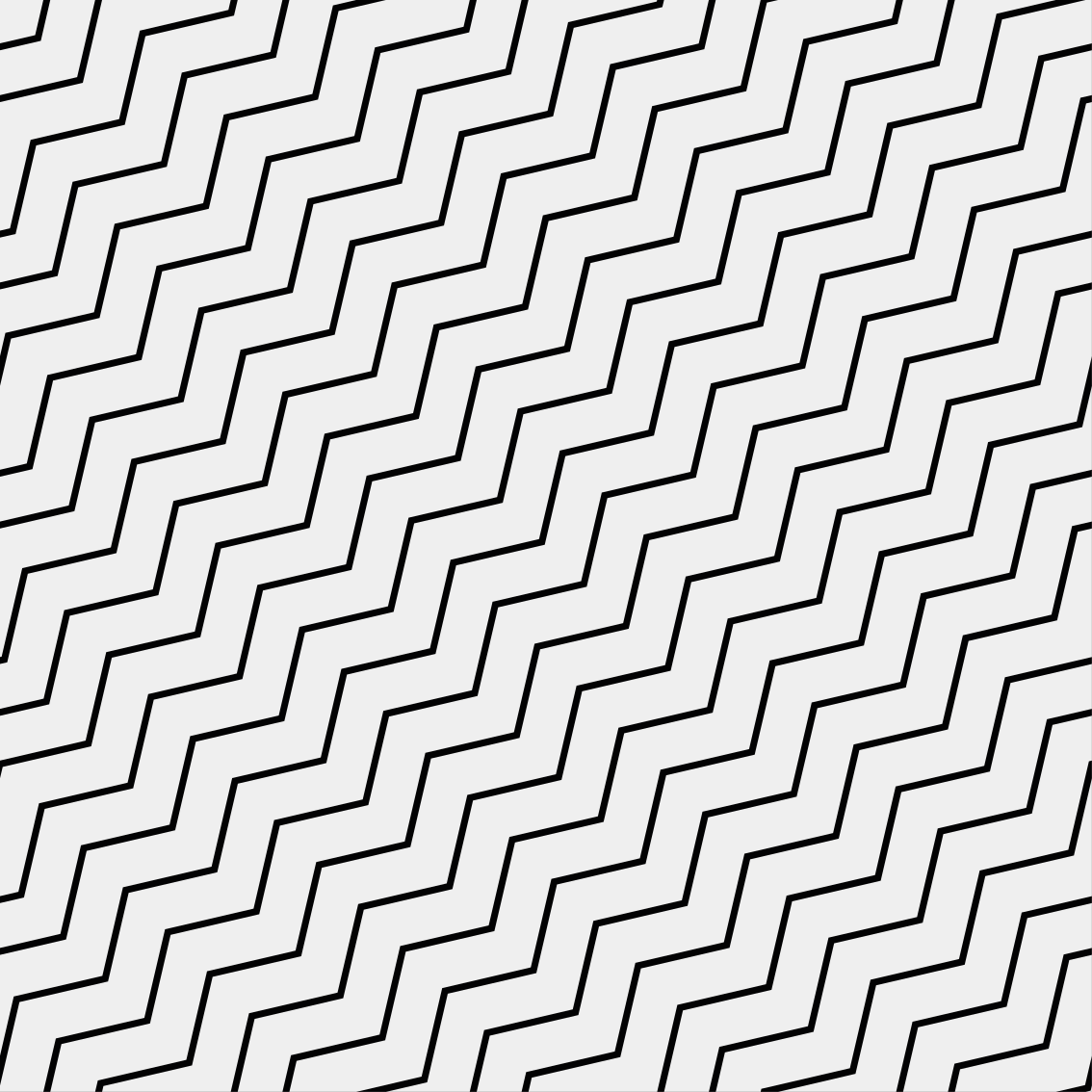 Thin black zig zag on beige square vinyl rug - TenStickers