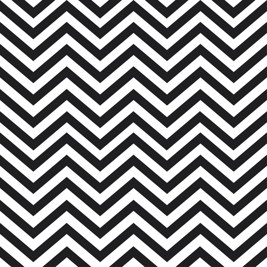 Classical black white zig zag square vinyl rug - TenStickers