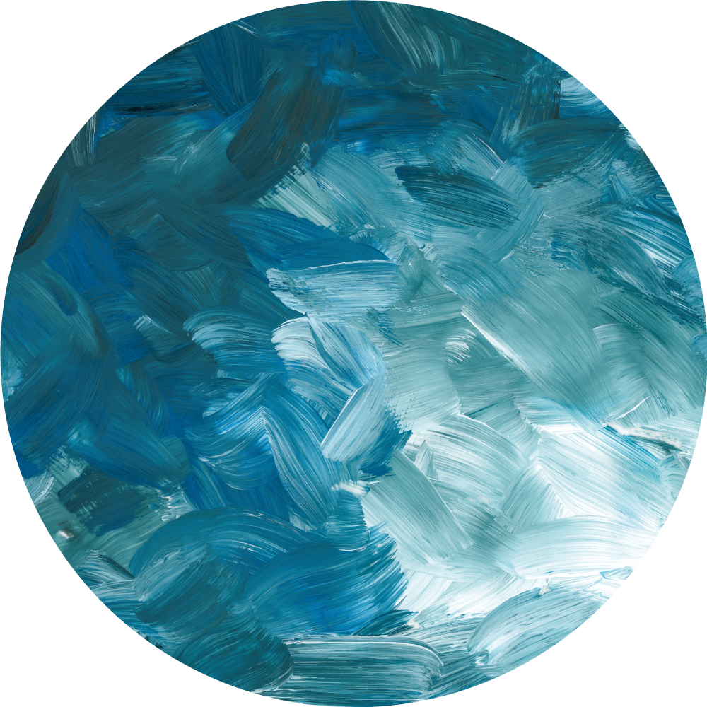 Blue paint strokes vinyl rug - TenStickers