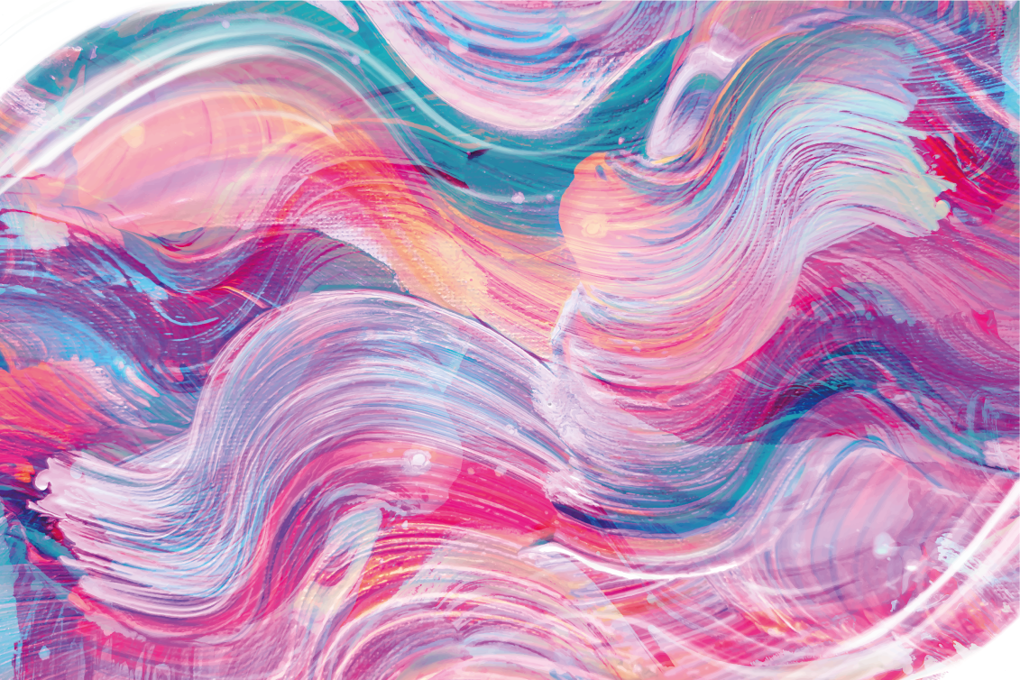 Vibrant Abstract Curves vinyl rug - TenStickers