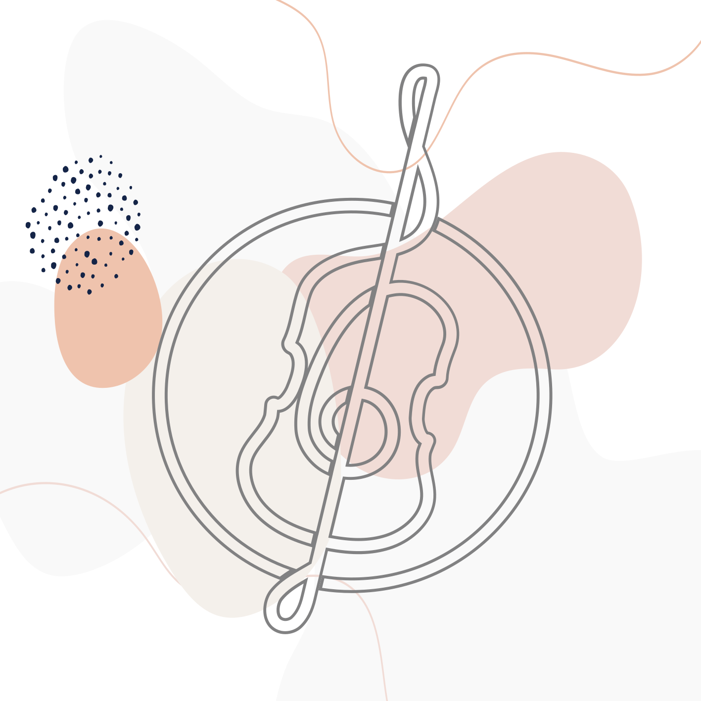 Musical Note Outline modern vinyl rug - TenStickers