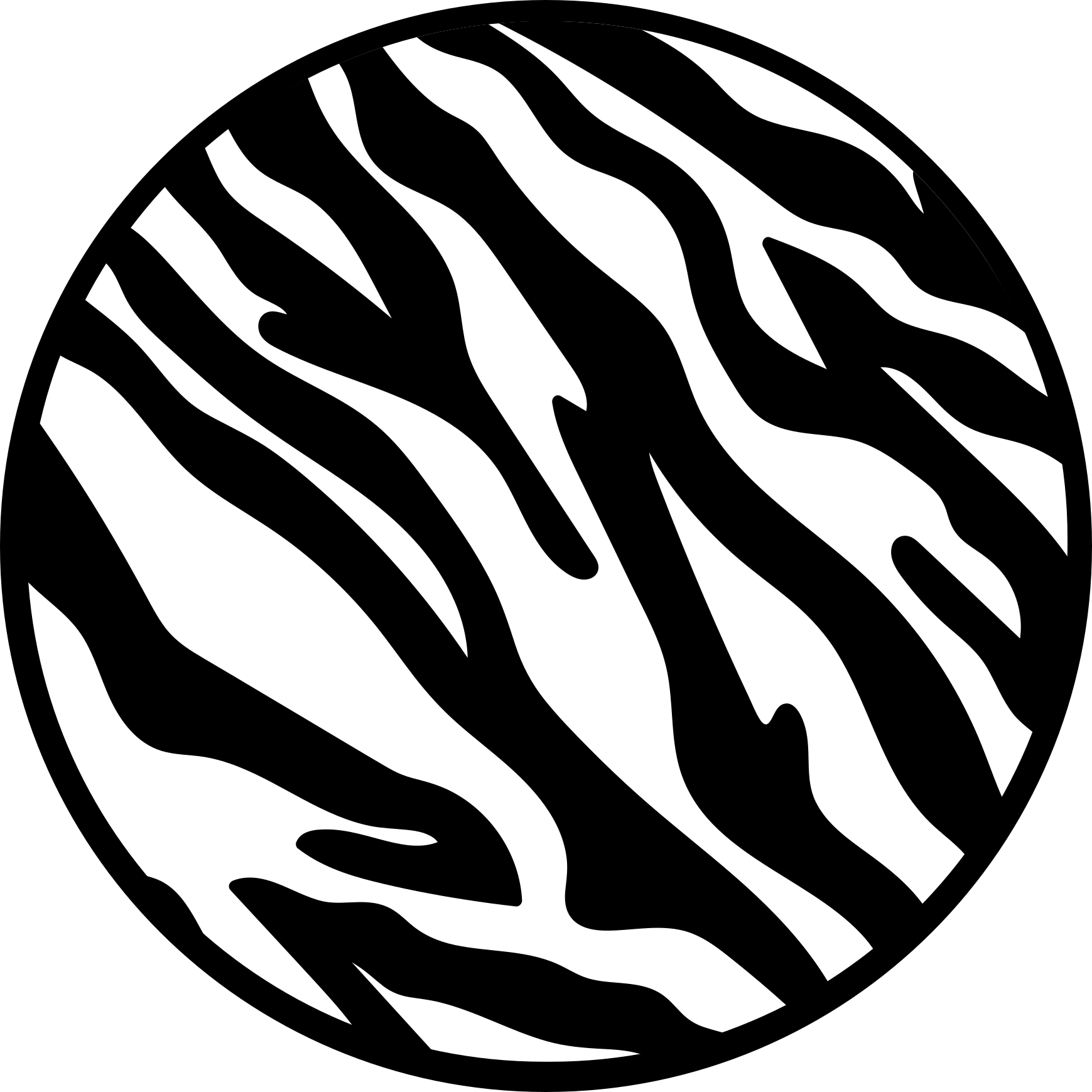 Classic zebra print background circular rug - TenStickers