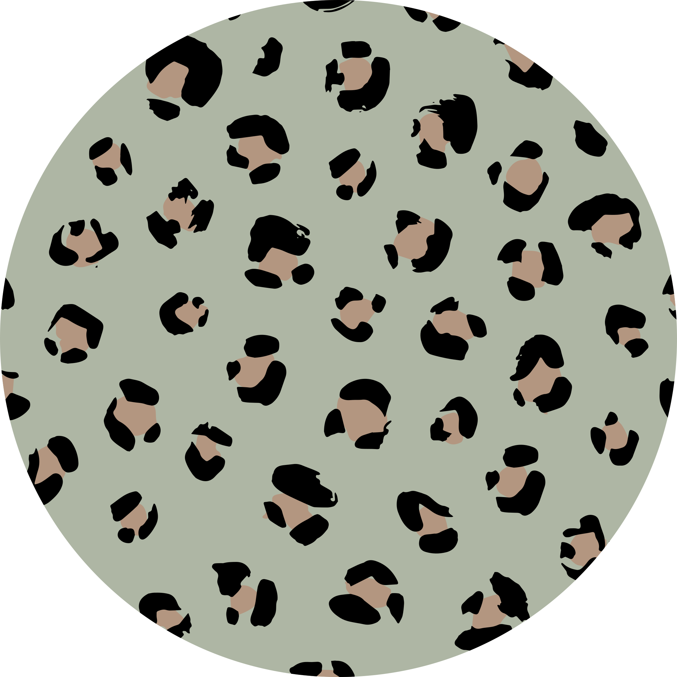 Watercolor leopard print pattern circular rug - TenStickers