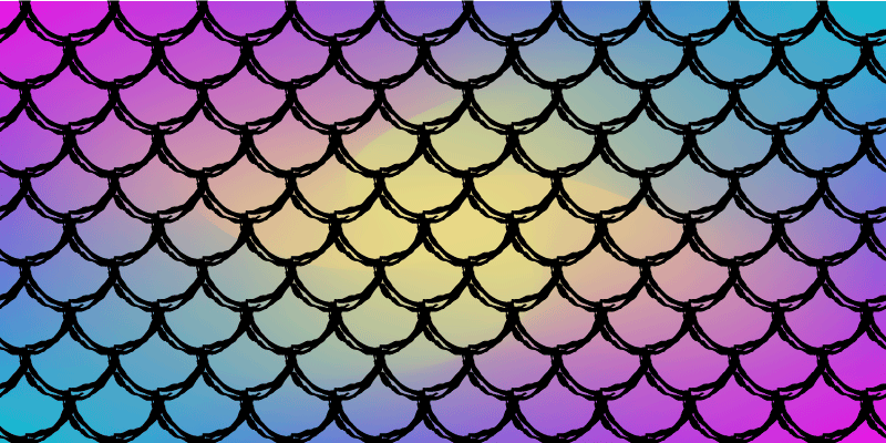 Colorful Scales Pattern vinyl rug - TenStickers