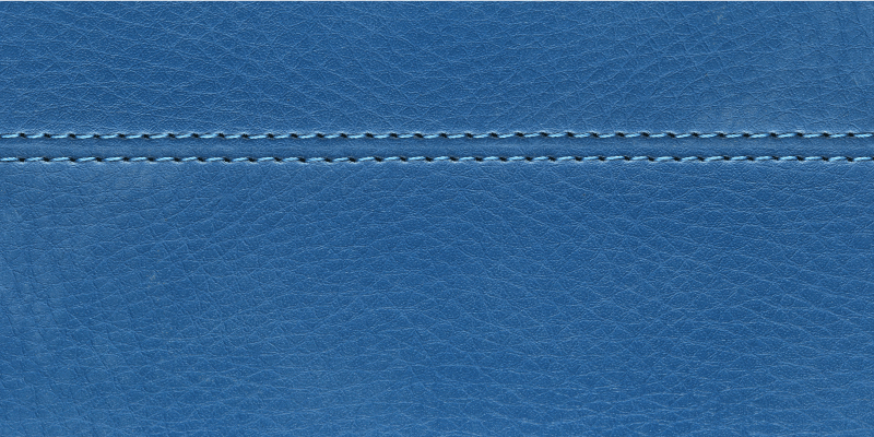 Blue Leather Stitching wood vinyl rug - TenStickers