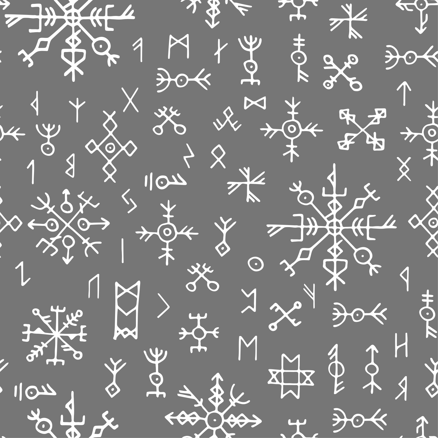 Geometric Symbol Pattern nordic vinyl rug - TenStickers