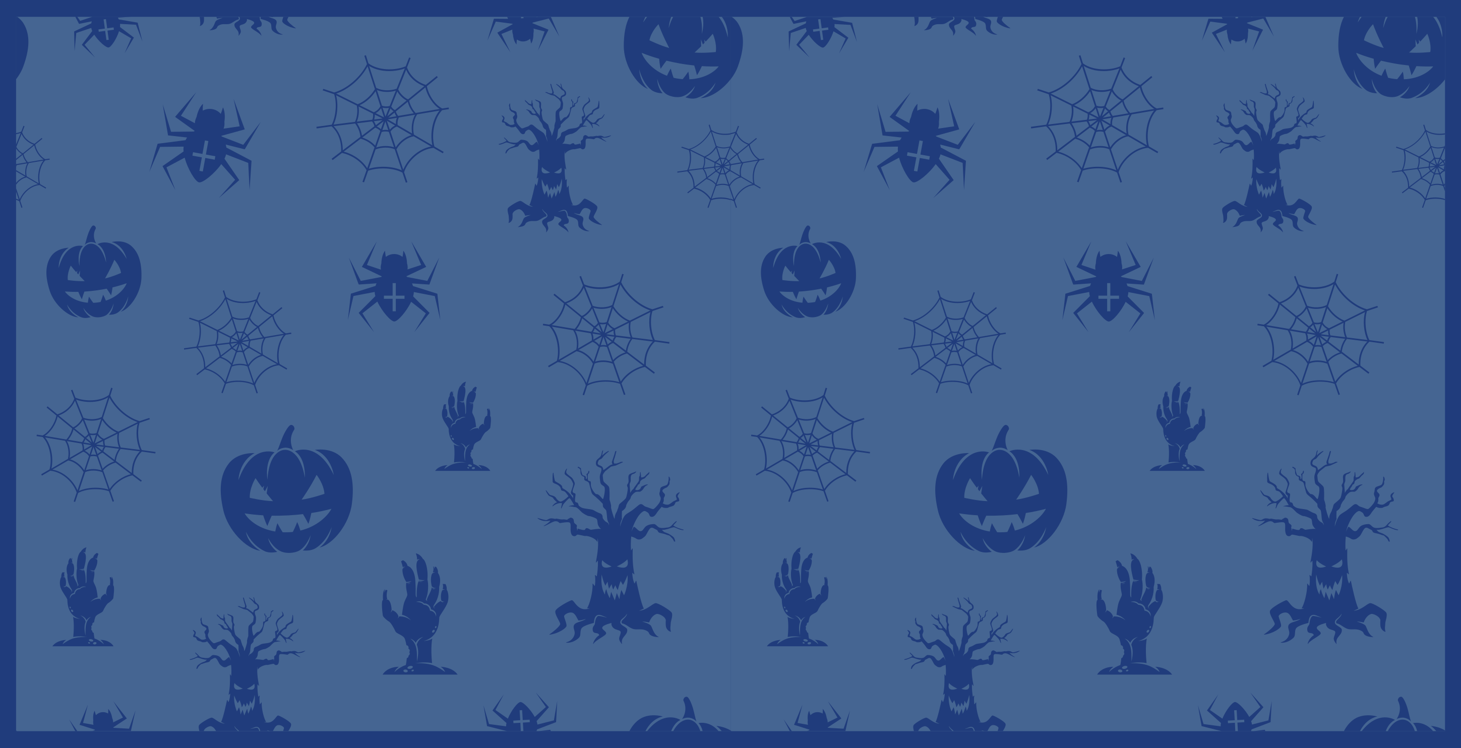 Blue spooky theme halloween vinyl rug - TenStickers