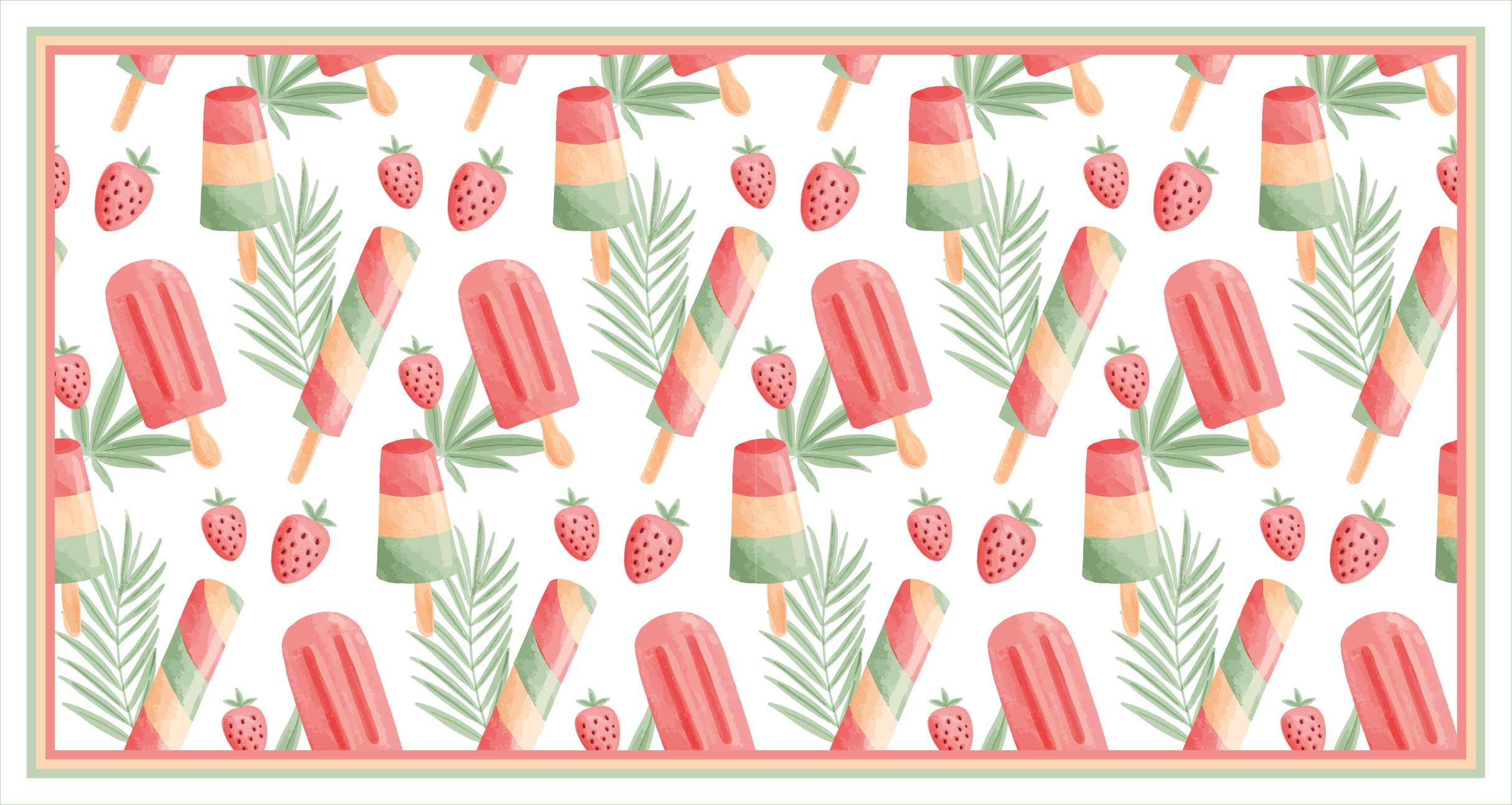 Colorful Ice Treats vinyl rug - TenStickers