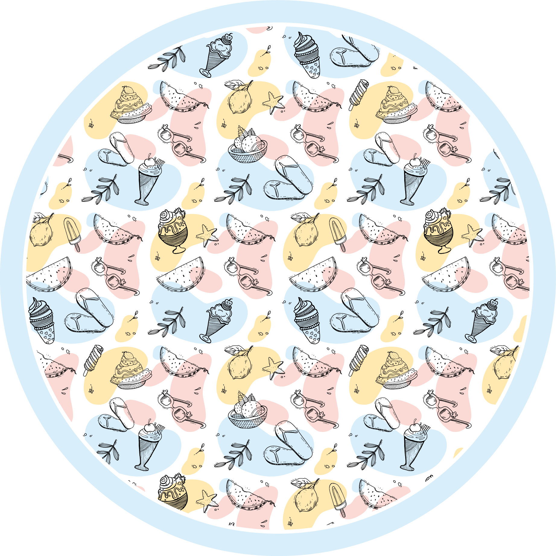 Delightful Confections Collection vinyl rug - TenStickers