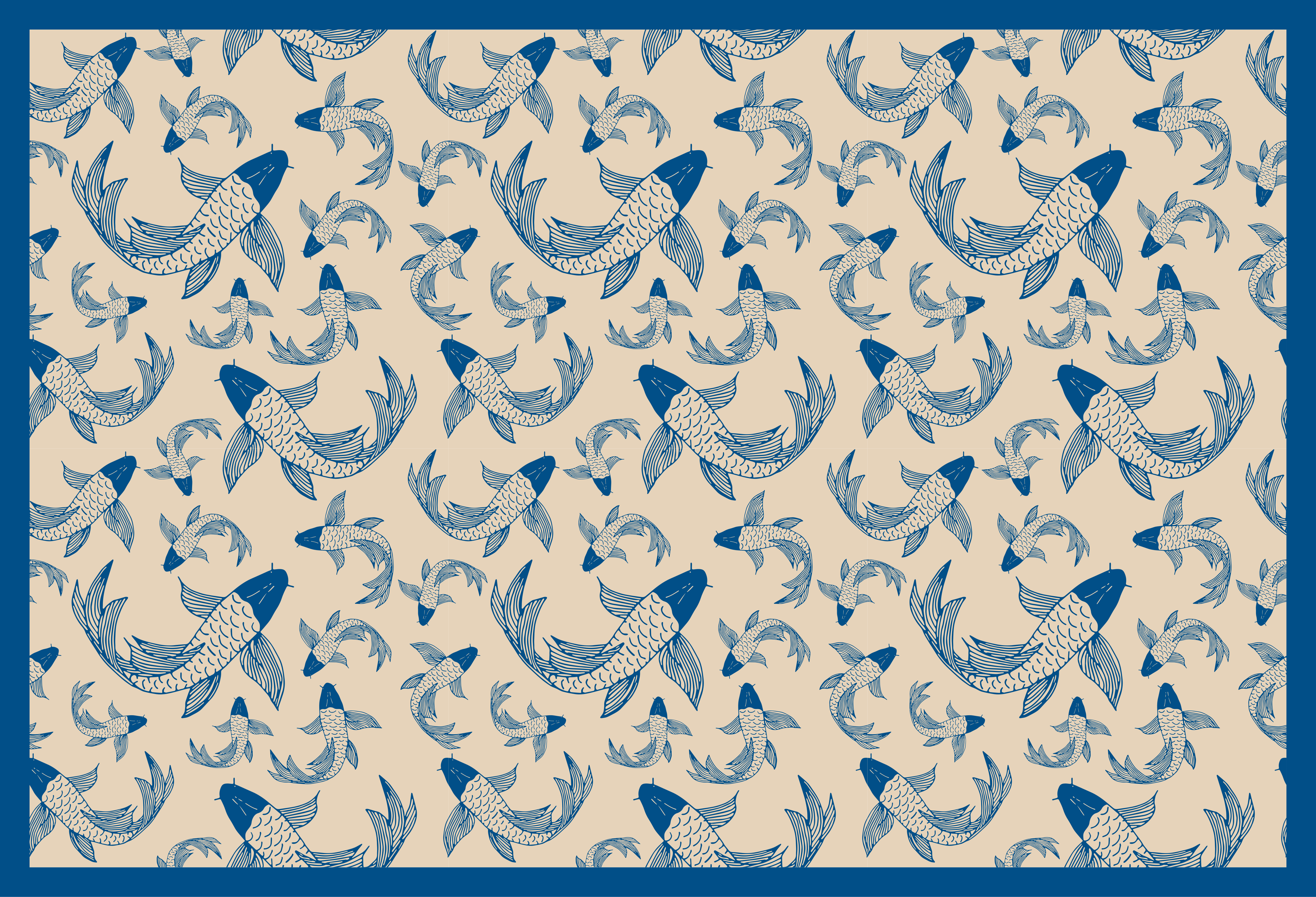 Fish Patterns animal print vinyl rug - TenStickers