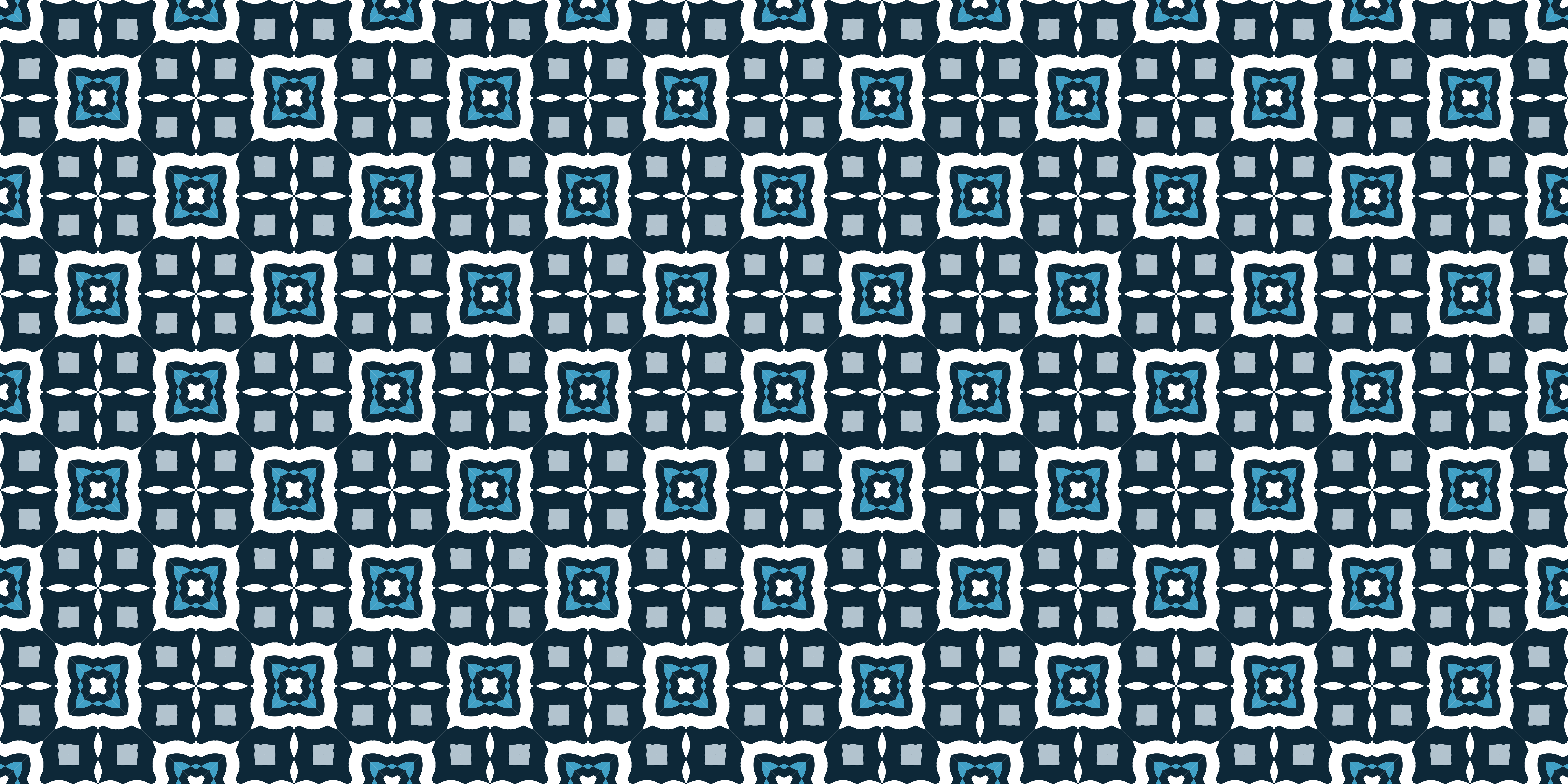 White and blue mosaic pattern tile carpet - TenStickers