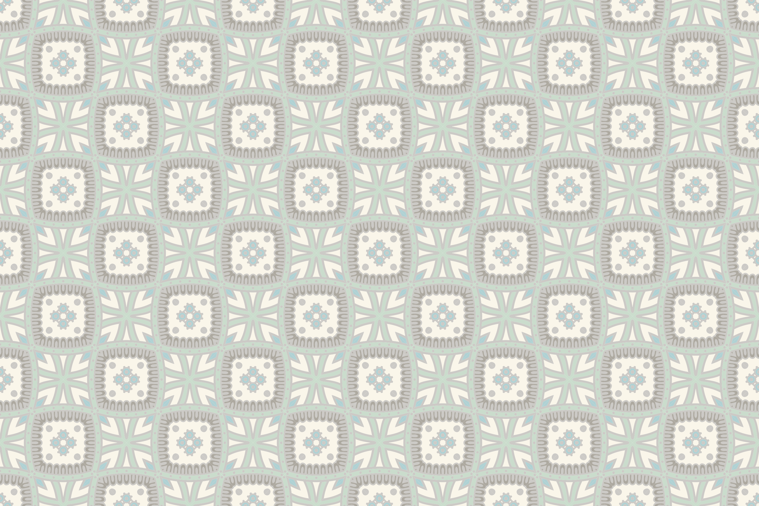 White and light blue classic tile carpet - TenStickers