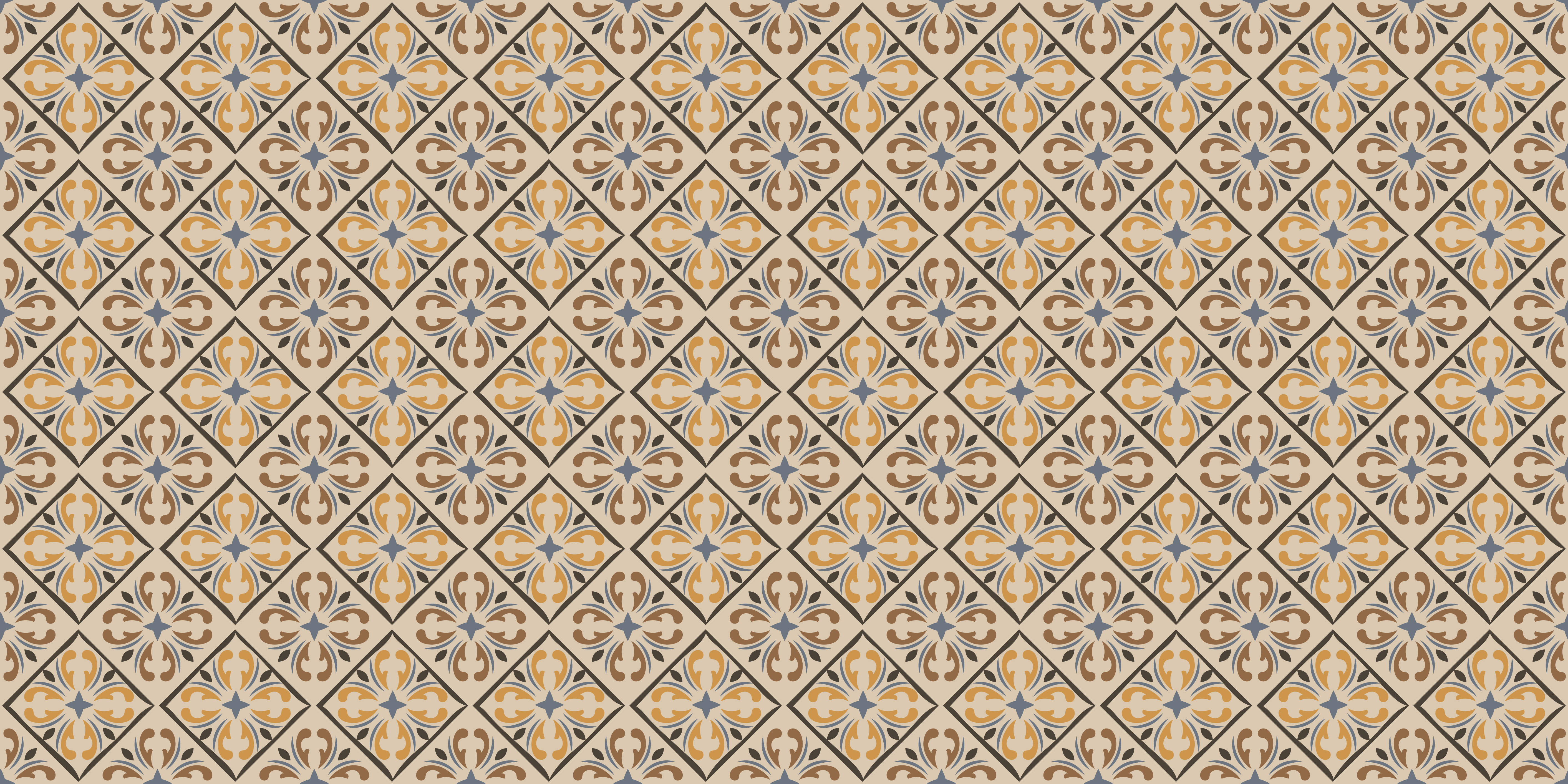 Elegant Pattern Tiles tile vinyl rug - TenStickers