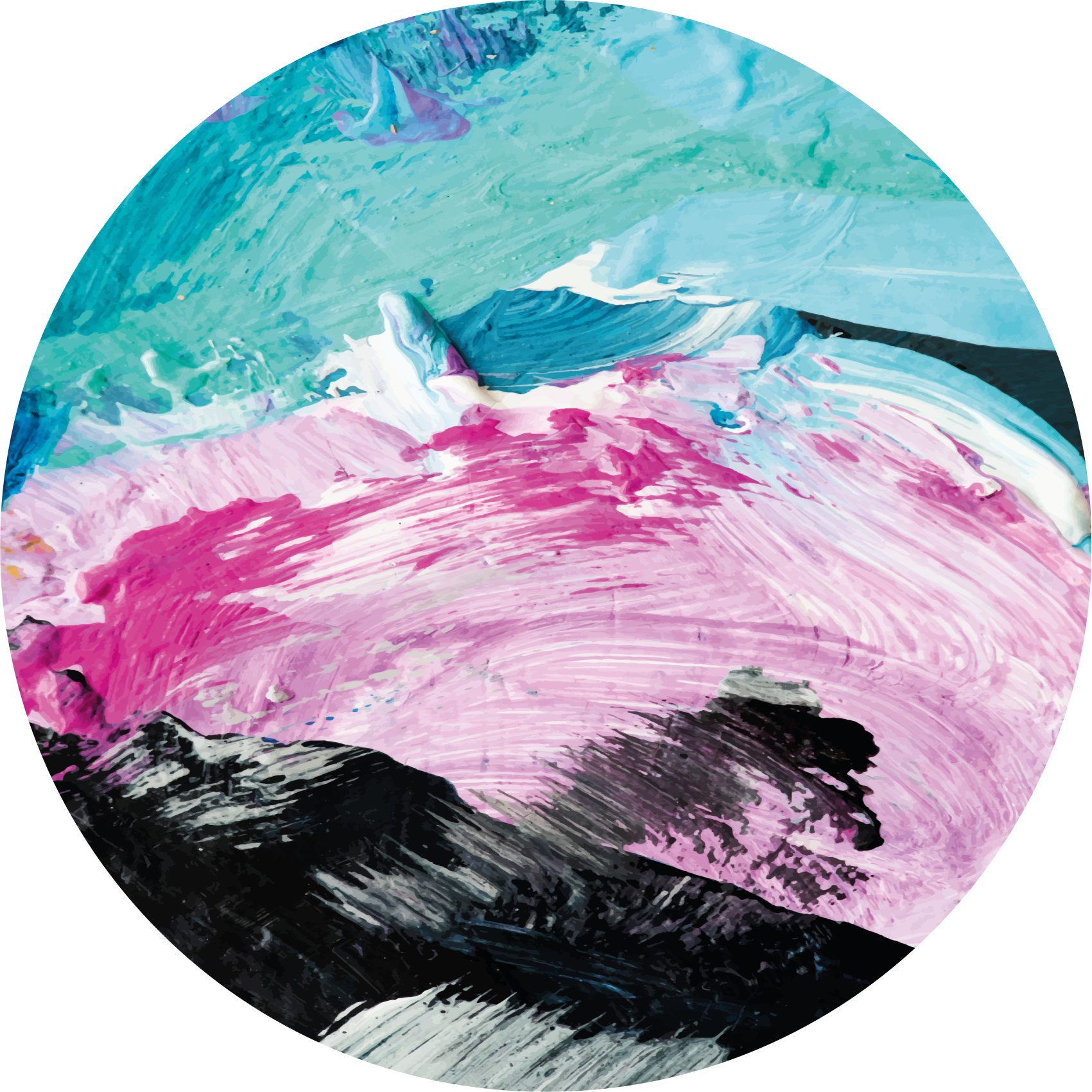 Vibrant abstract twirl vinyl rug - TenStickers