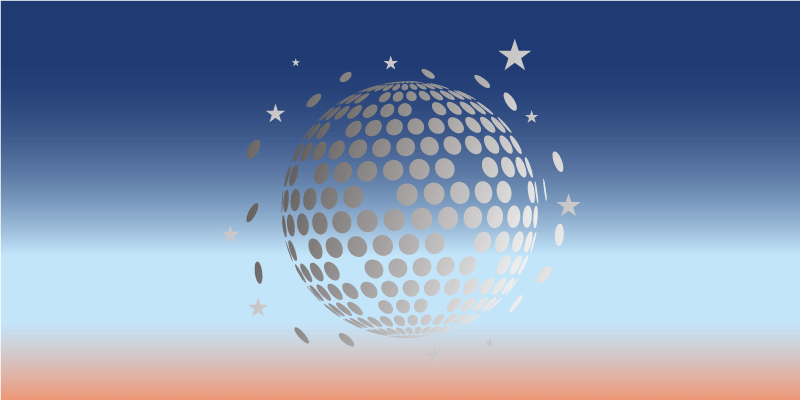 Gradient colorful disco ball  vintage rug - TenStickers