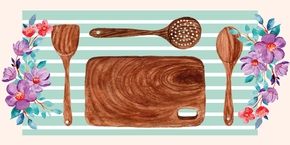 Kitchen vinyl rug floral kitchen decor - TenStickers