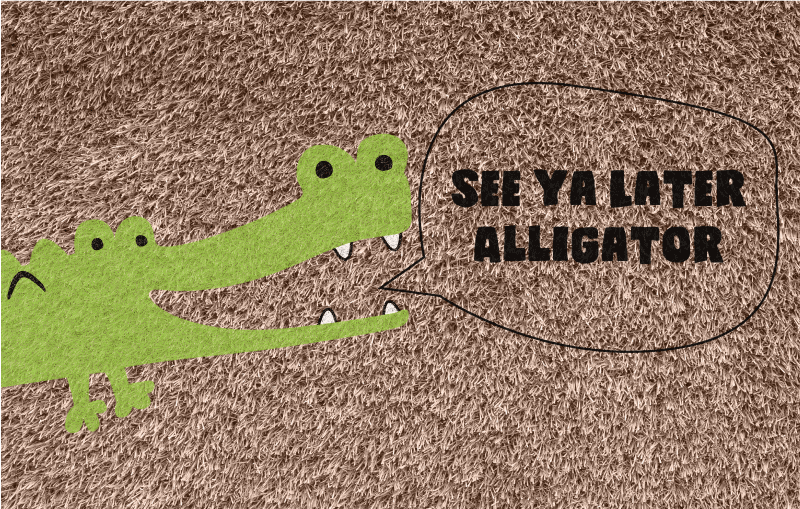 See Ya Later Alligator funny quote hall tiles - TenStickers