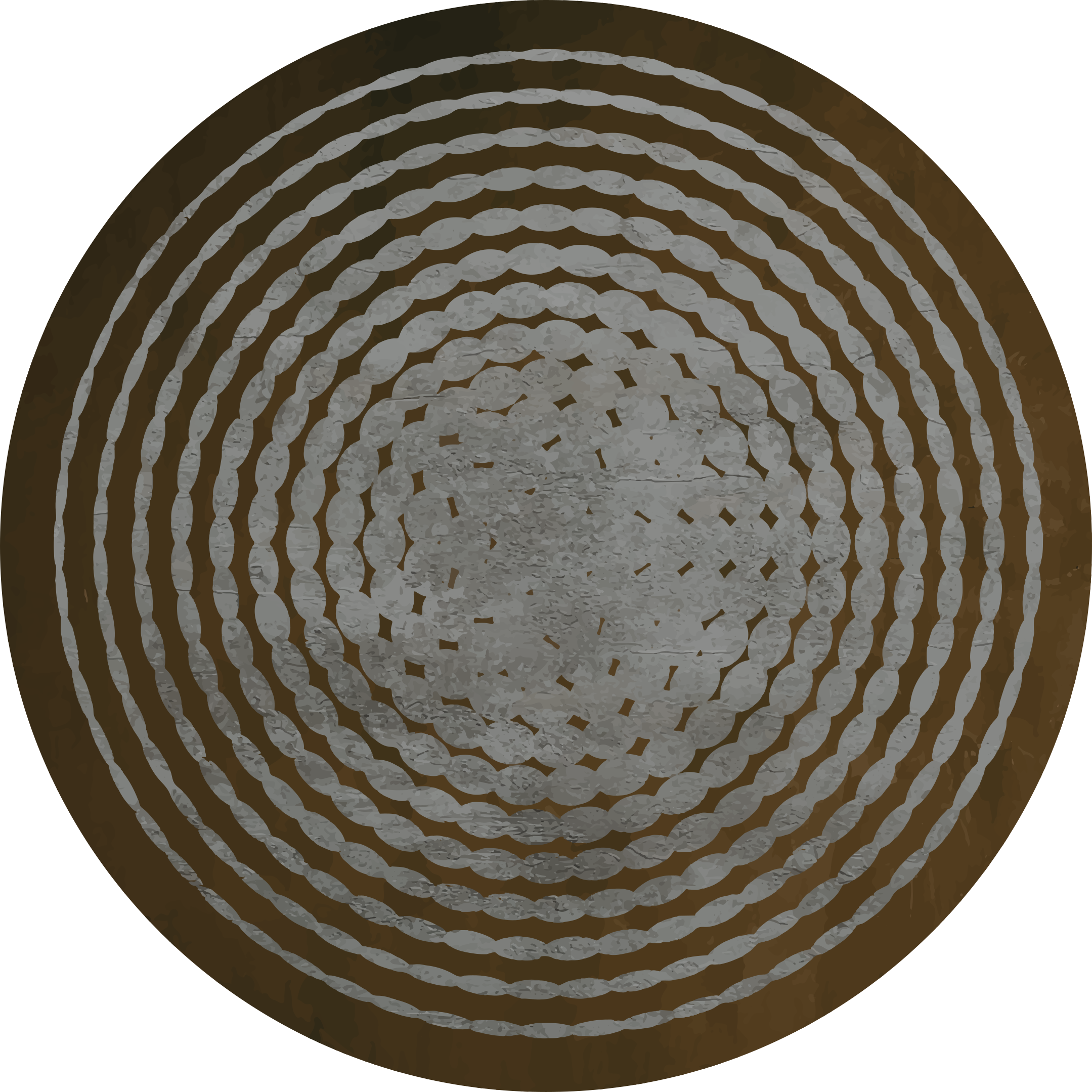 Circular trunk pattern wood vinyl rug - TenStickers