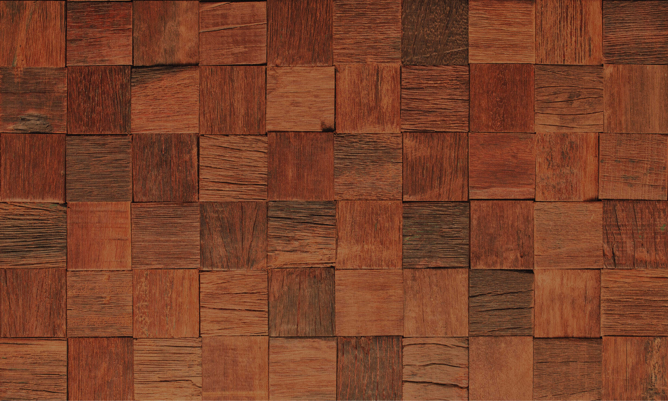 Square wood pattern wood effect vinyl rug - TenStickers