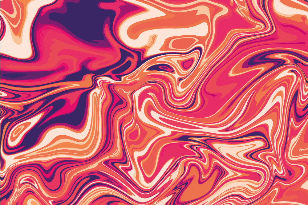 Vibrant Twirl Motif modern vinyl rug - TenStickers