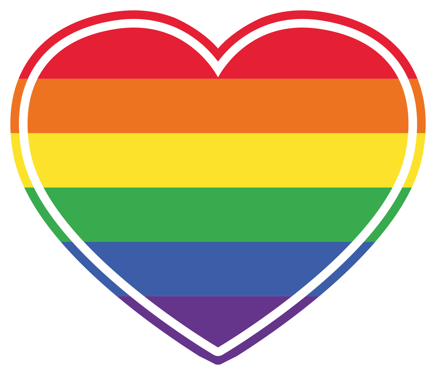 Gay pride flat in heart shape bedroom rug - TenStickers