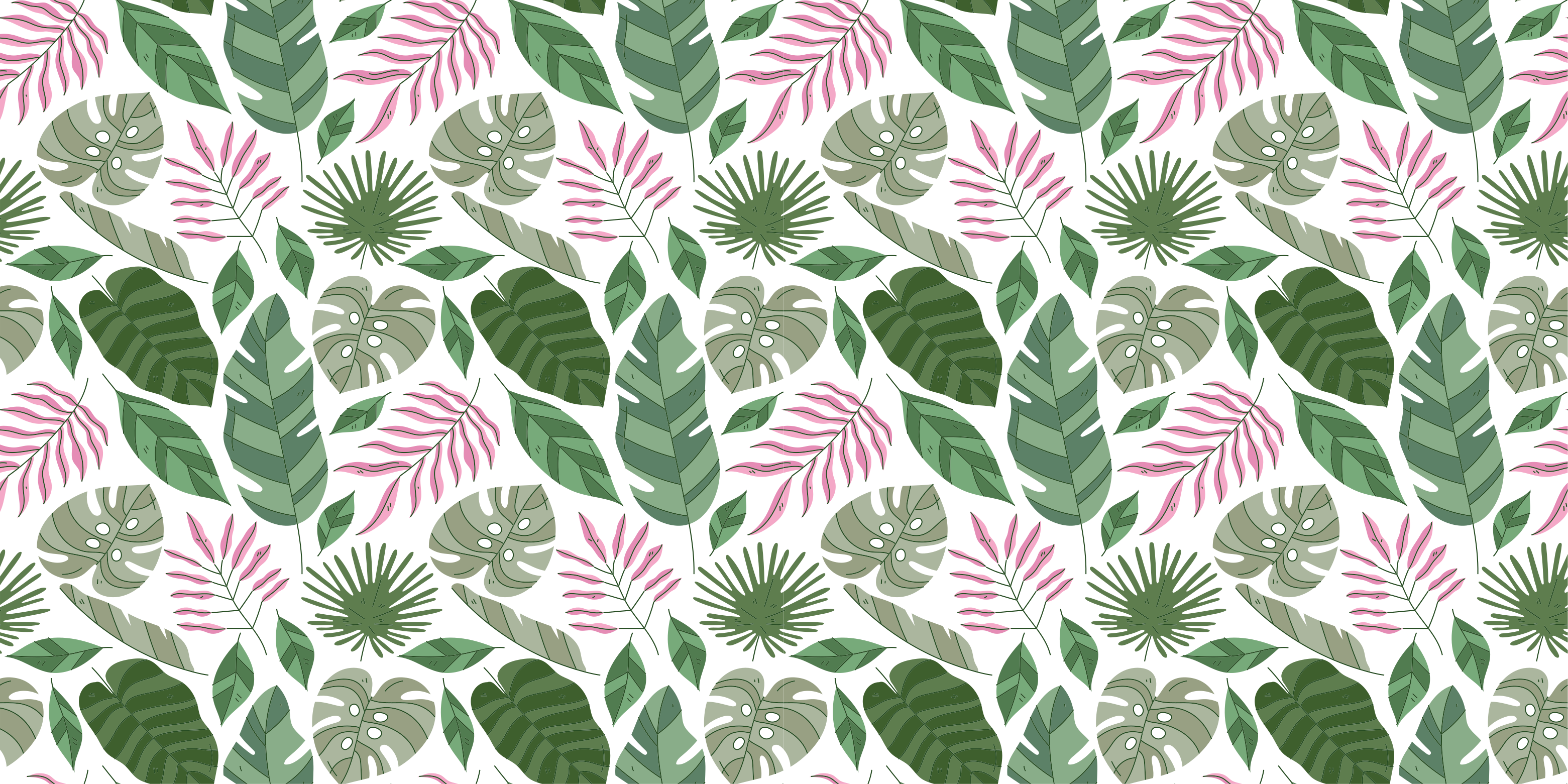 Nature vinyl rug with tropical leaf designs - TenStickers