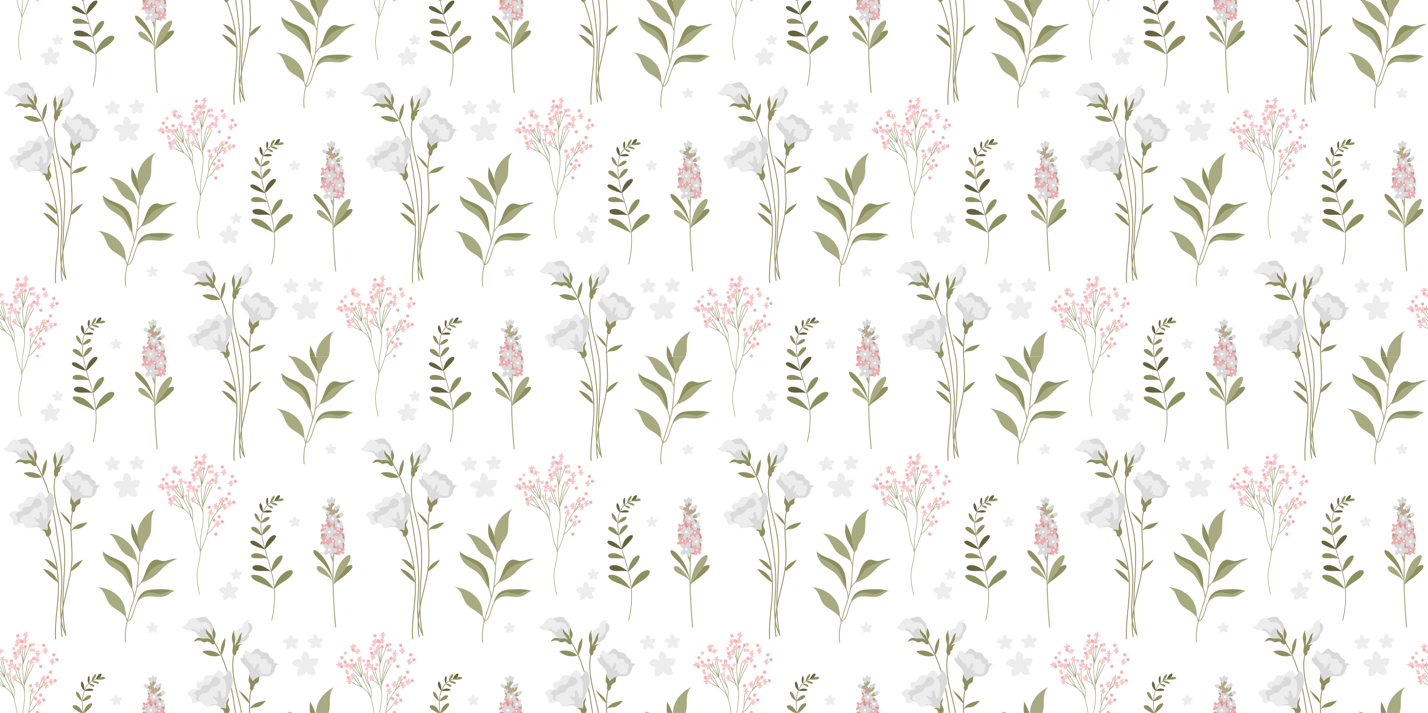 Minimalistic wildflower pattern floral rug - TenStickers