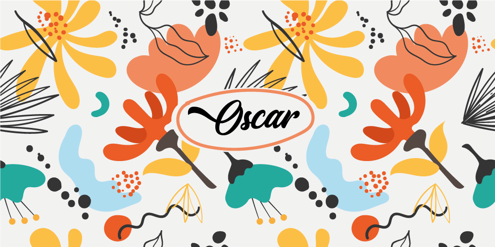 Custom abstract flowers bedroom vinyl rug - TenStickers