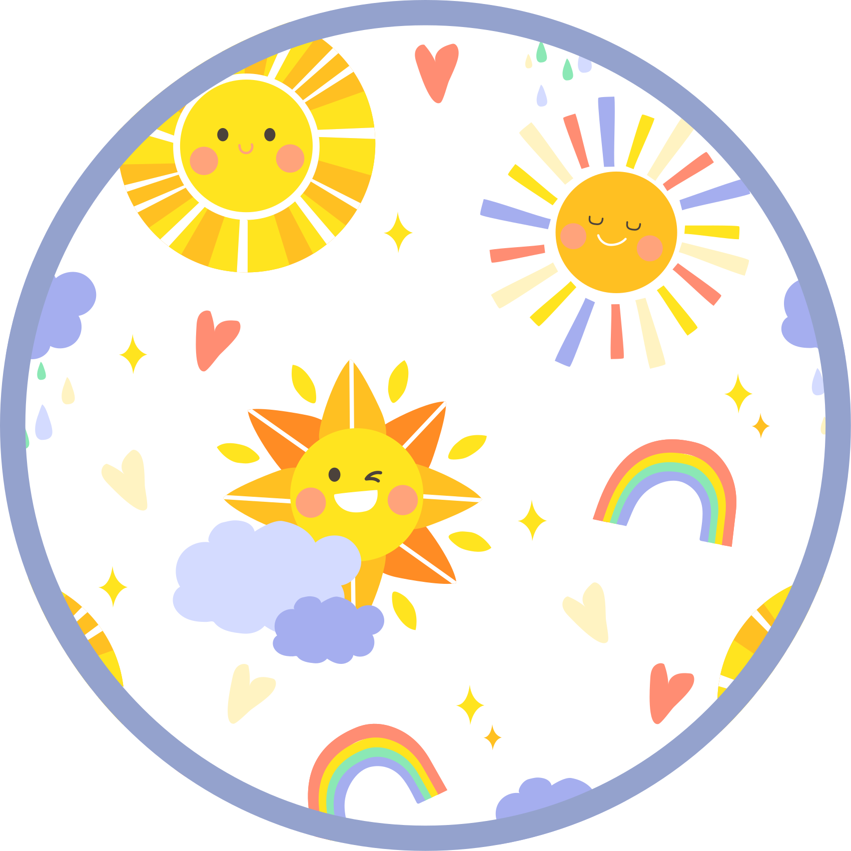 Sunny Smiles Delight kids vinyl rug - TenStickers