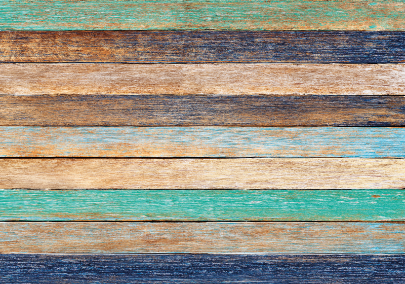 Colorful planks dock pattern texture carpet - TenStickers