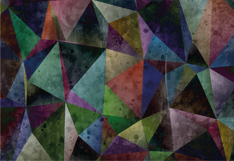 Picasso style color depth pattern modern rug - TenStickers