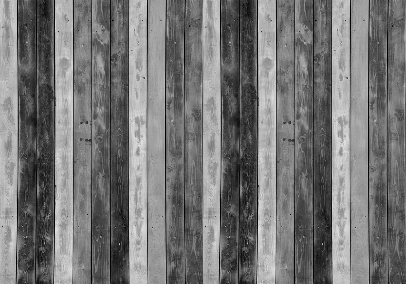 Rustic gray wooden planks wood effect vinyl rug - TenStickers