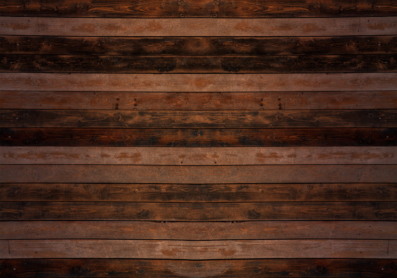 Brown horizontal planks wood effect vinyl rug - TenStickers