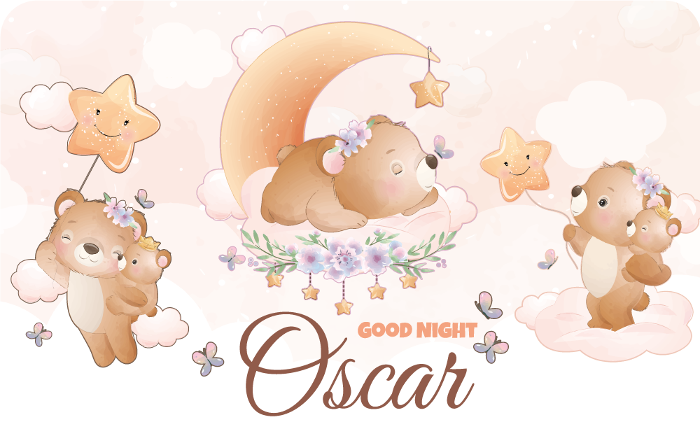 Good Night Bears custom vinyl rug - TenStickers