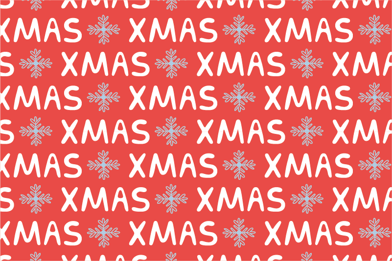 Festive XMAS Pattern christmas vinyl rug - TenStickers
