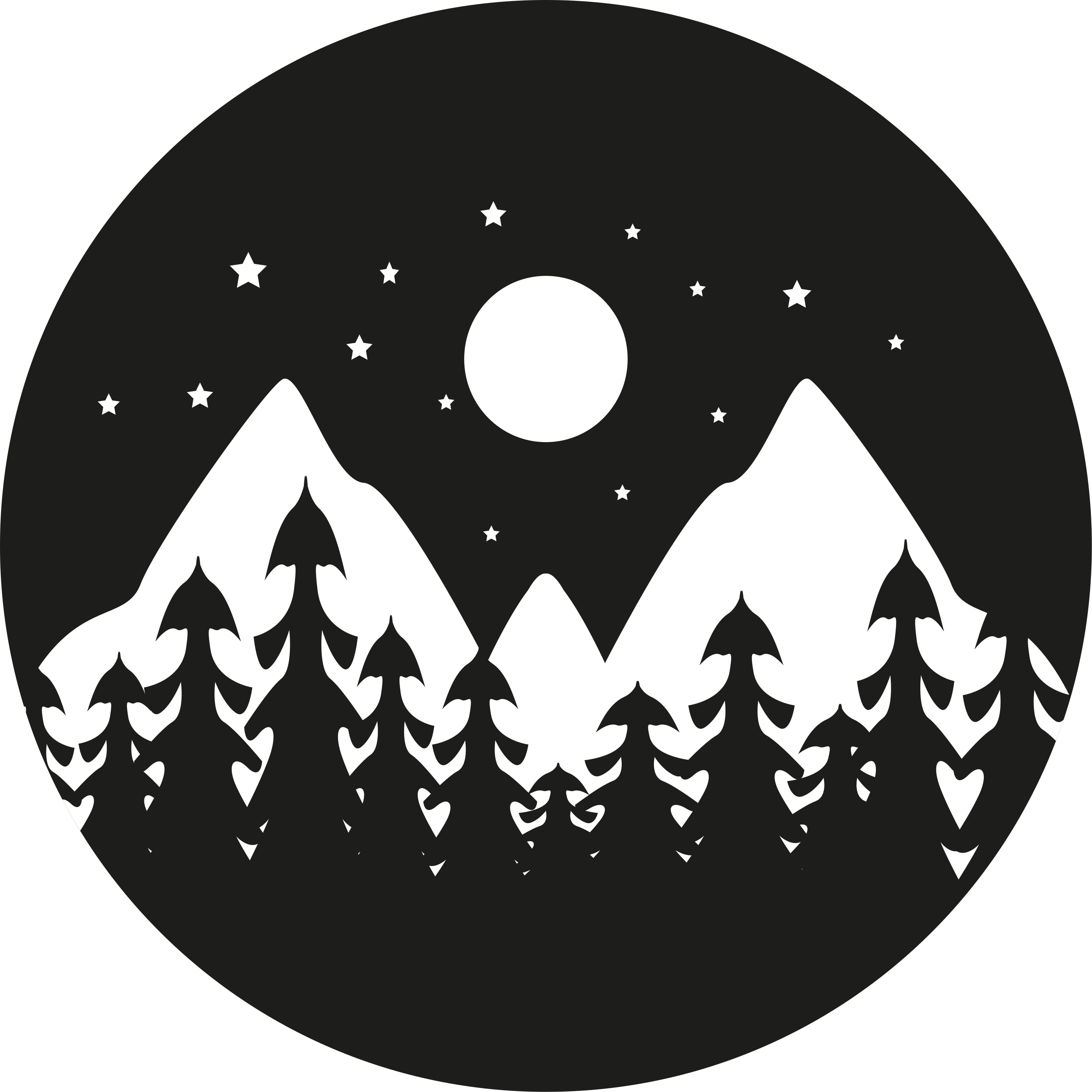 Mountains with pine trees modern rug - TenStickers