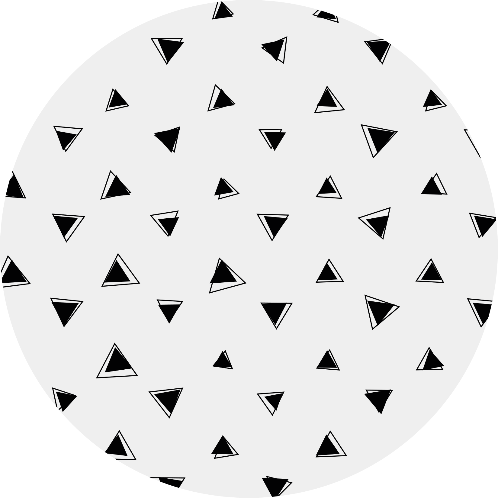Small black triangles geometric rugs - TenStickers